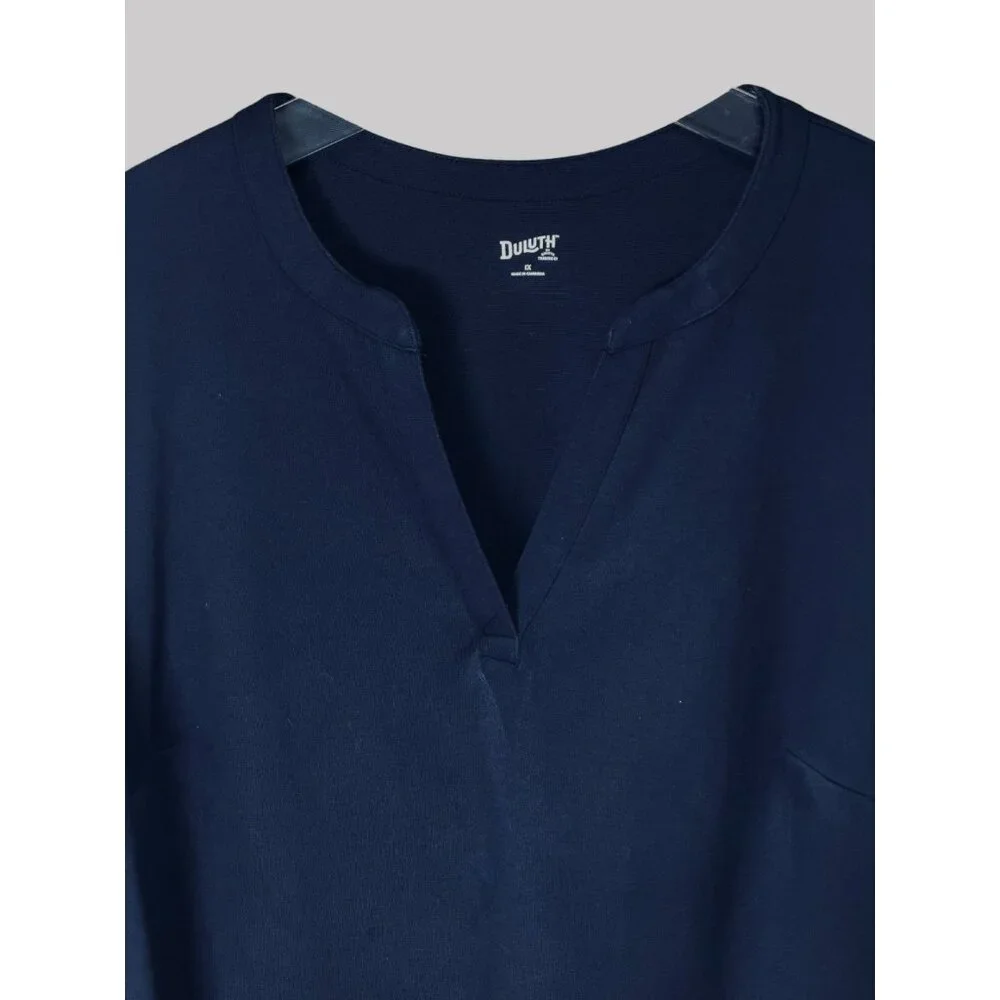 Duluth Trading Co Women’s Navy Ponte Knit Tunic Pockets Size IX - Picture 8 of 11